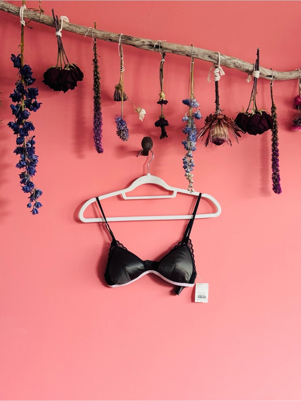 Top Shop Black Satin Triangle Bralette - Women's Intimates